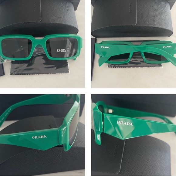 PRADA UNISEX GREEN SUNGLASSES AS SEEN ON CELEBS LIKE MONICA DENISE - Picture 9 of 16